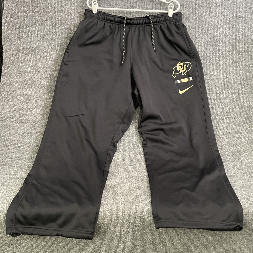 Nike Colorado Buffaloes Warm Up Sweatpants Mens 2XL Black NCAA Athletic